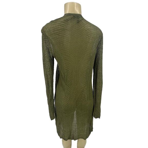 Eileen Fisher XXS Women Open Front Hemp Cardigan Duster Light Breathable TS141 - Picture 3 of 7